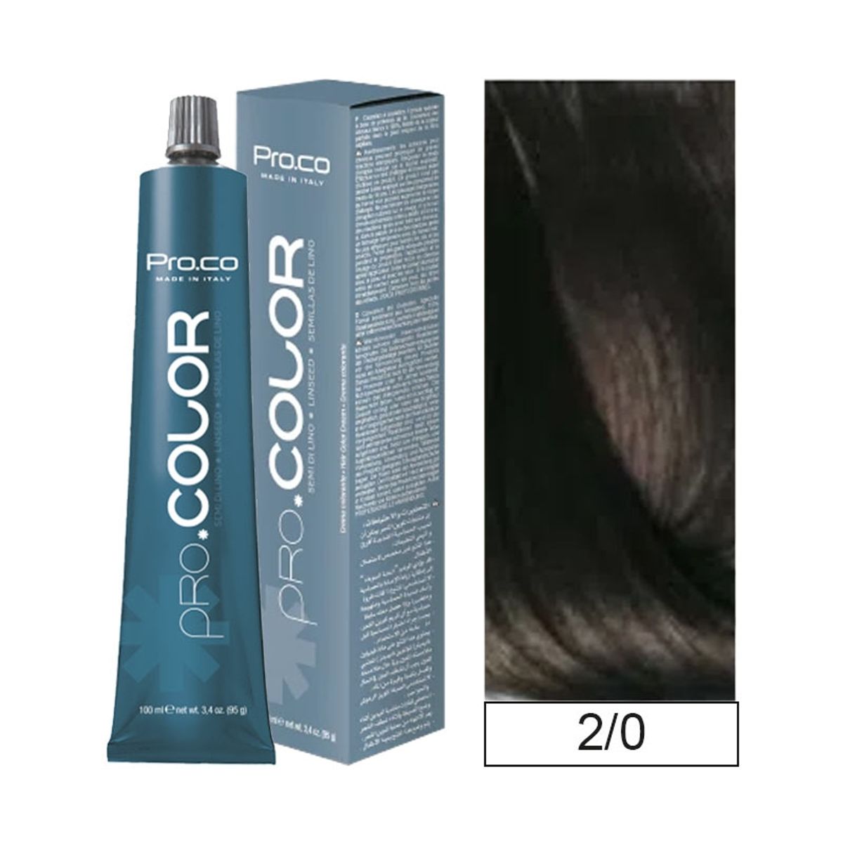 PROCO - Tintura Permanente Pro.color 2/0 100ml + Oxidante.