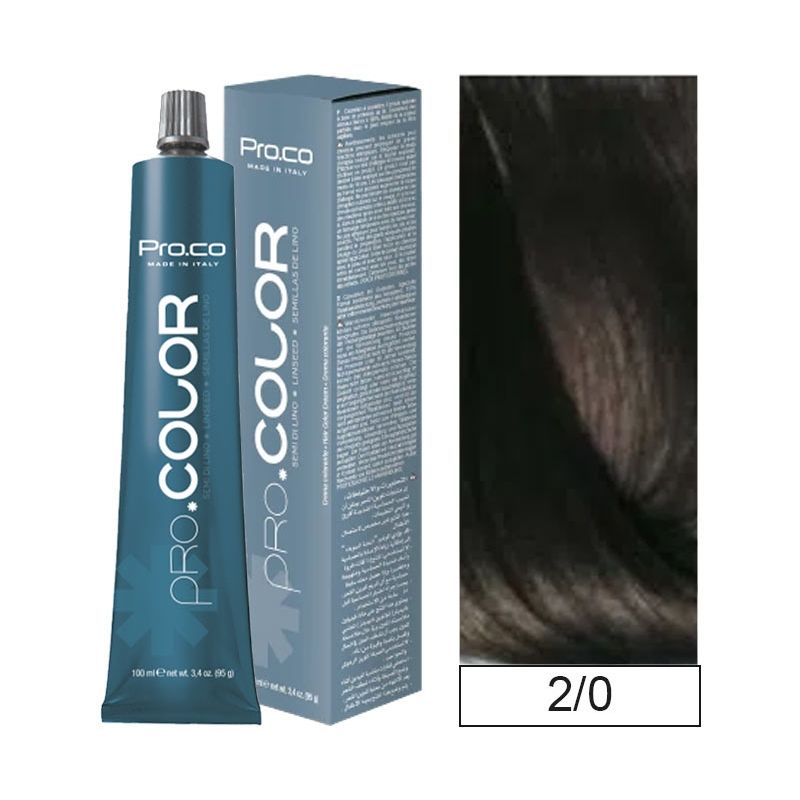 PROCO - Tintura Permanente Pro.color 2/0 100ml + Oxidante.