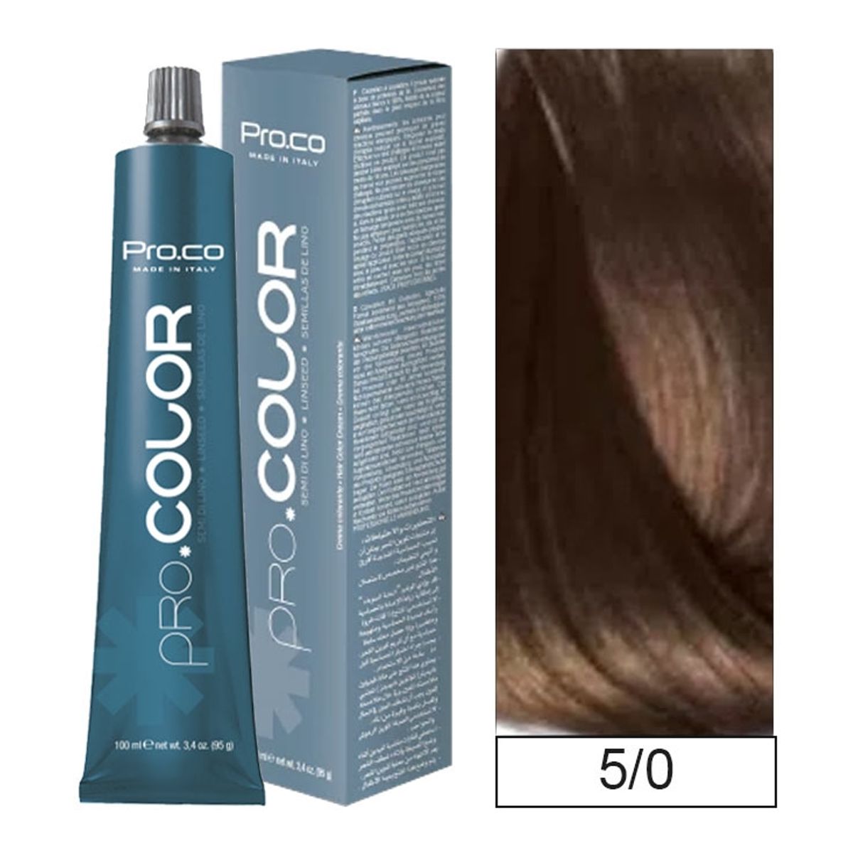 PROCO - Tintura Permanente Pro.color 5/0 100ml + Oxidante.