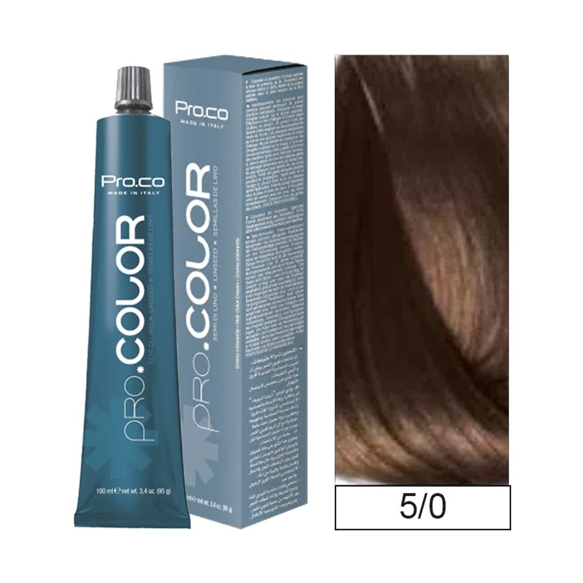 PROCO - Tintura Permanente Pro.color 5/0 100ml + Oxidante.