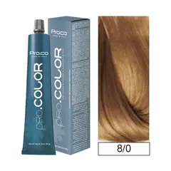 PROCO - Tintura Permanente Pro.color 8/0 100ml + Oxidante.