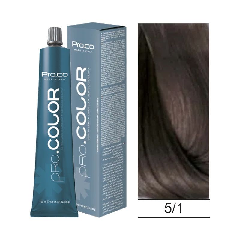 PROCO - Tintura Permanente Pro.color 5/1 100ml + Oxidante.