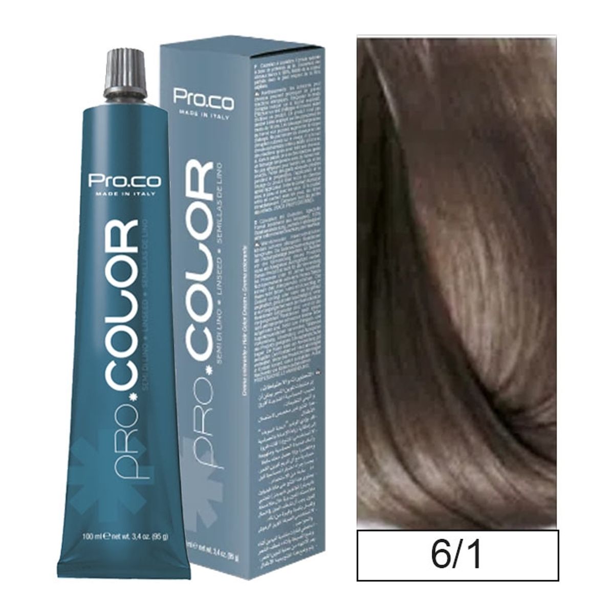 PROCO - Tintura Permanente Pro.color 6/1 100ml + Oxidante.