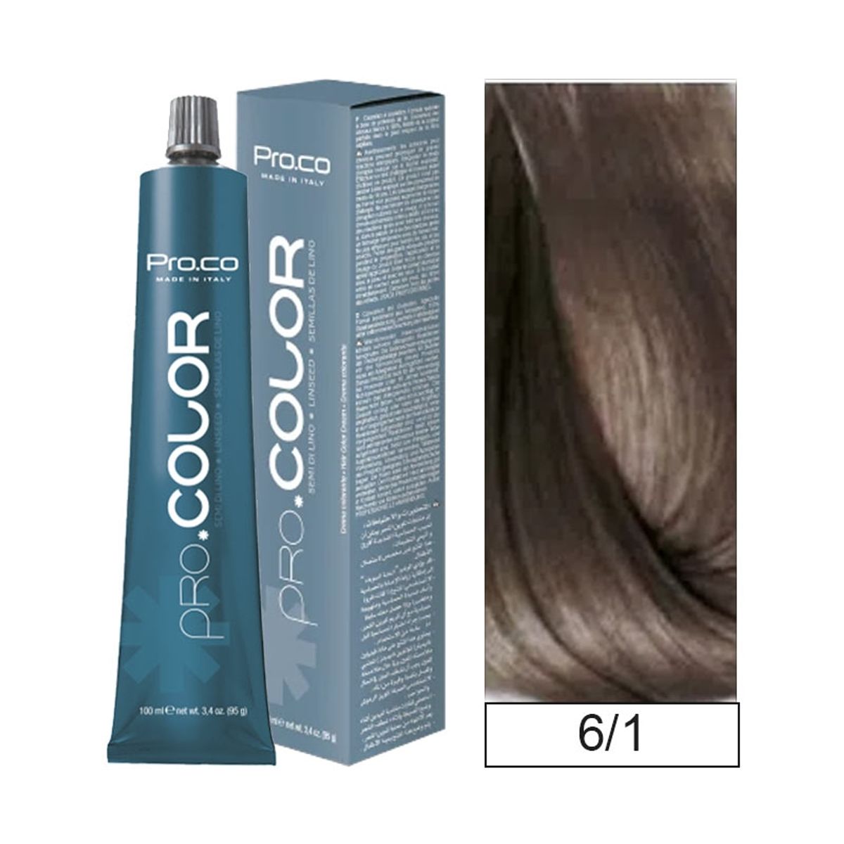 PROCO - Tintura Permanente Pro.color 6/1 100ml + Oxidante.