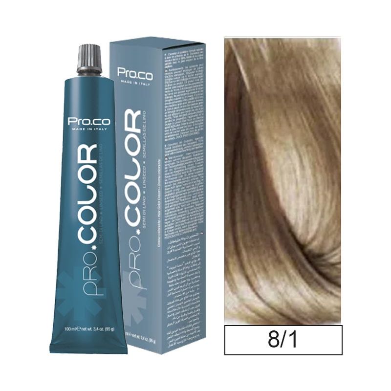 PROCO - Tintura Permanente Pro.color 8/1 100ml + Oxidante.