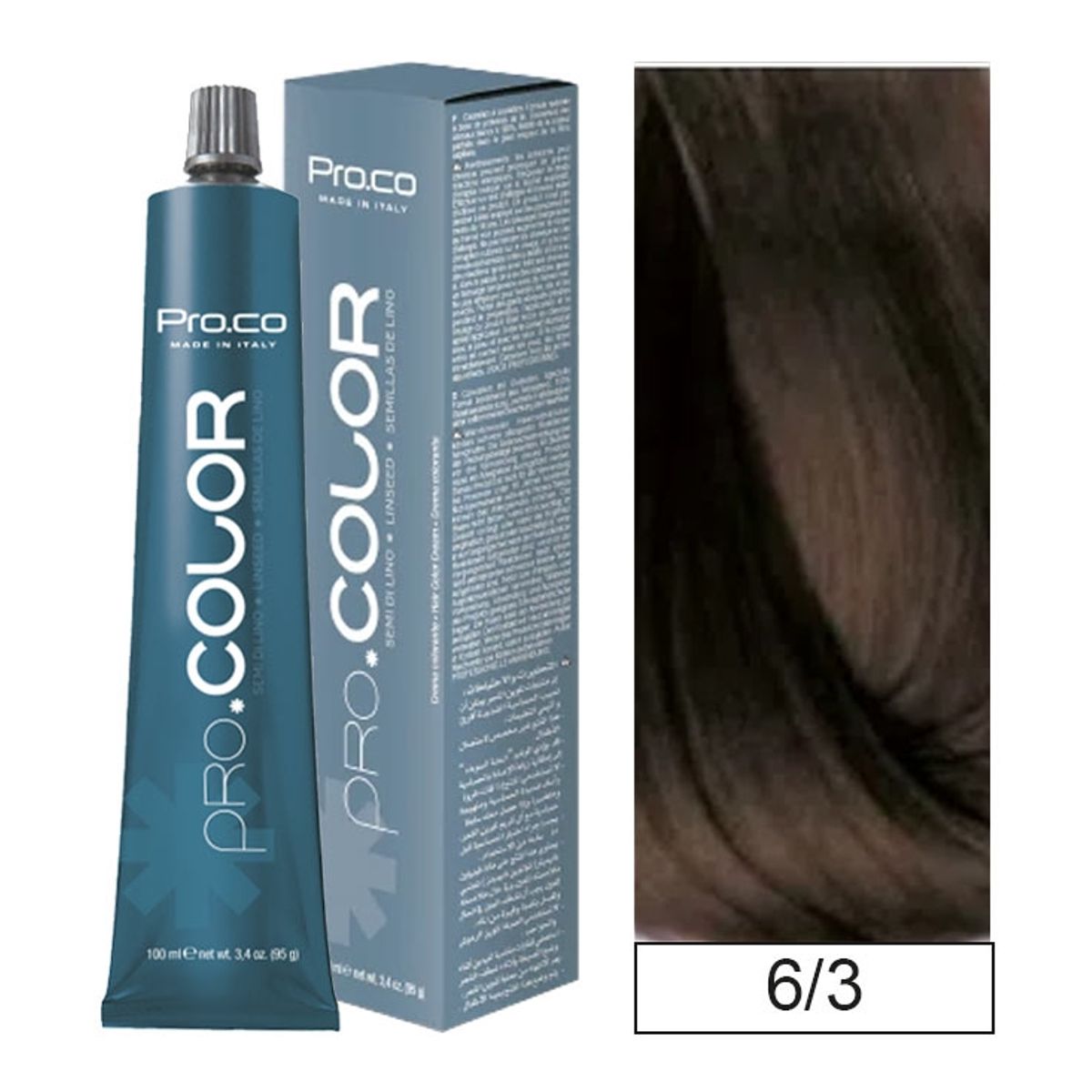 PROCO - Tintura Permanente Pro.color 6/3 100ml + Oxidante.