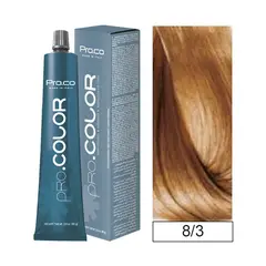 PROCO - Tintura Permanente Pro.color 8/3 100ml + Oxidante.