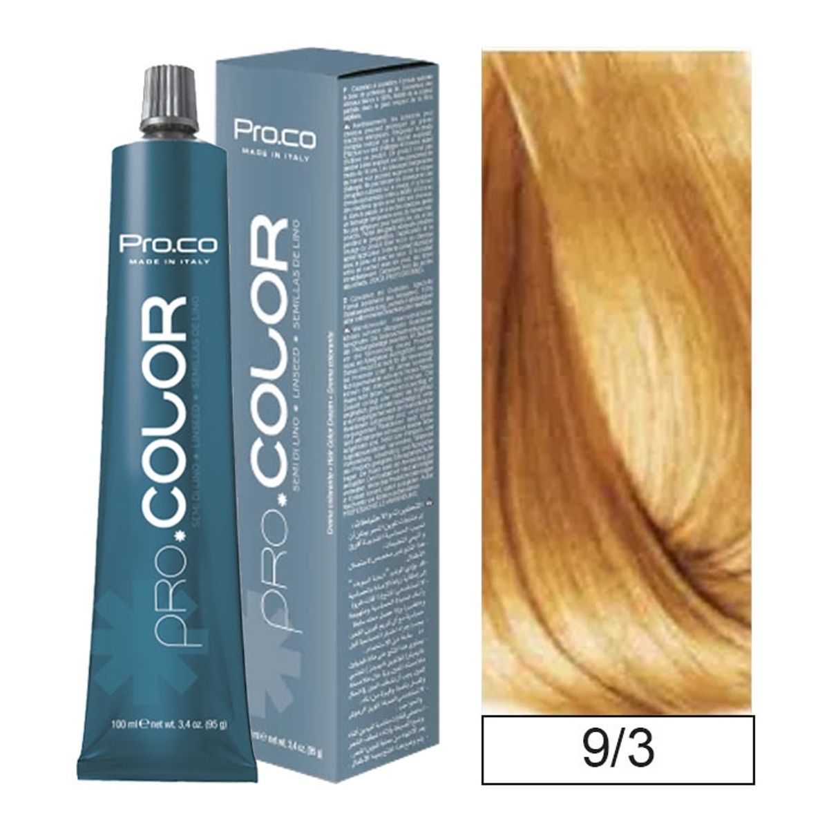 PROCO - Tintura Permanente Pro.color 9/3 100ml + Oxidante.