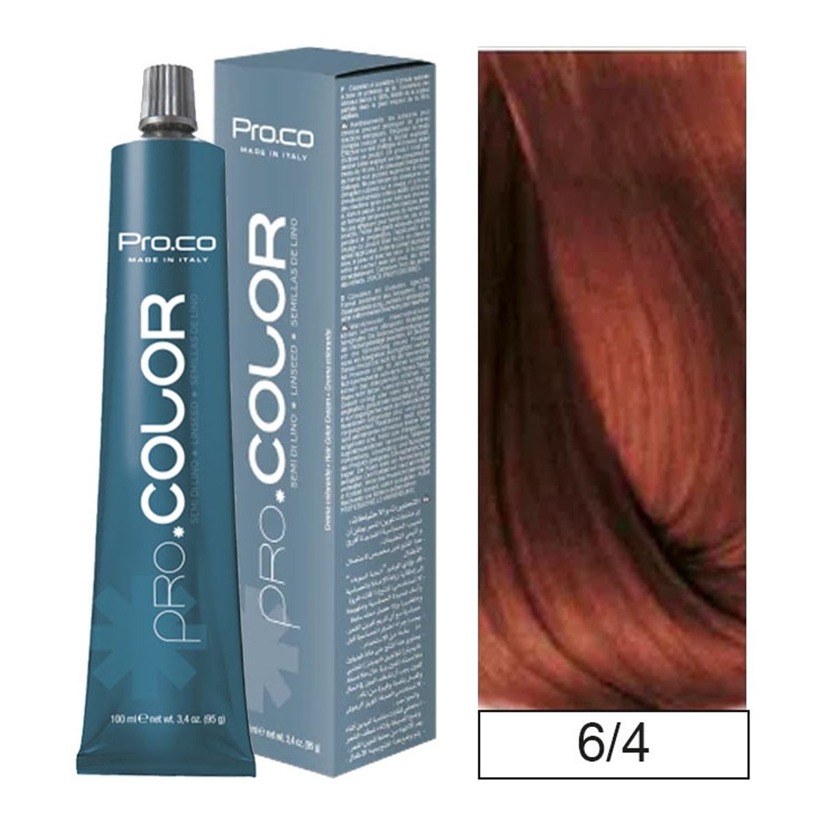 PROCO - Tintura Permanente Pro.color 6/4 100ml + Oxidante.