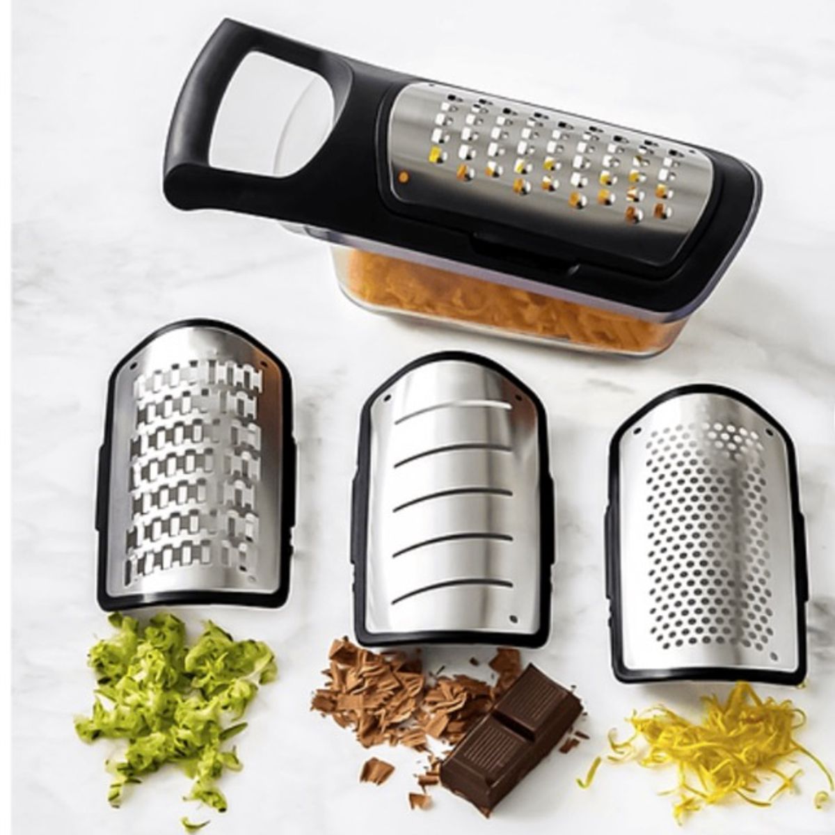 GENERICO - Rallador Manual Metálico con Contenedor