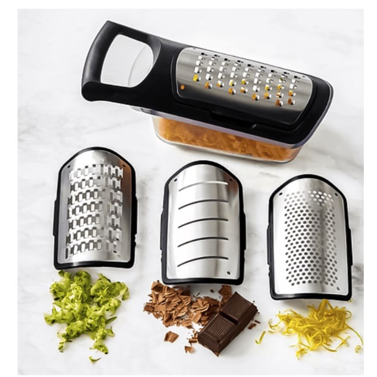 GENERICO - Rallador Manual Metálico con Contenedor