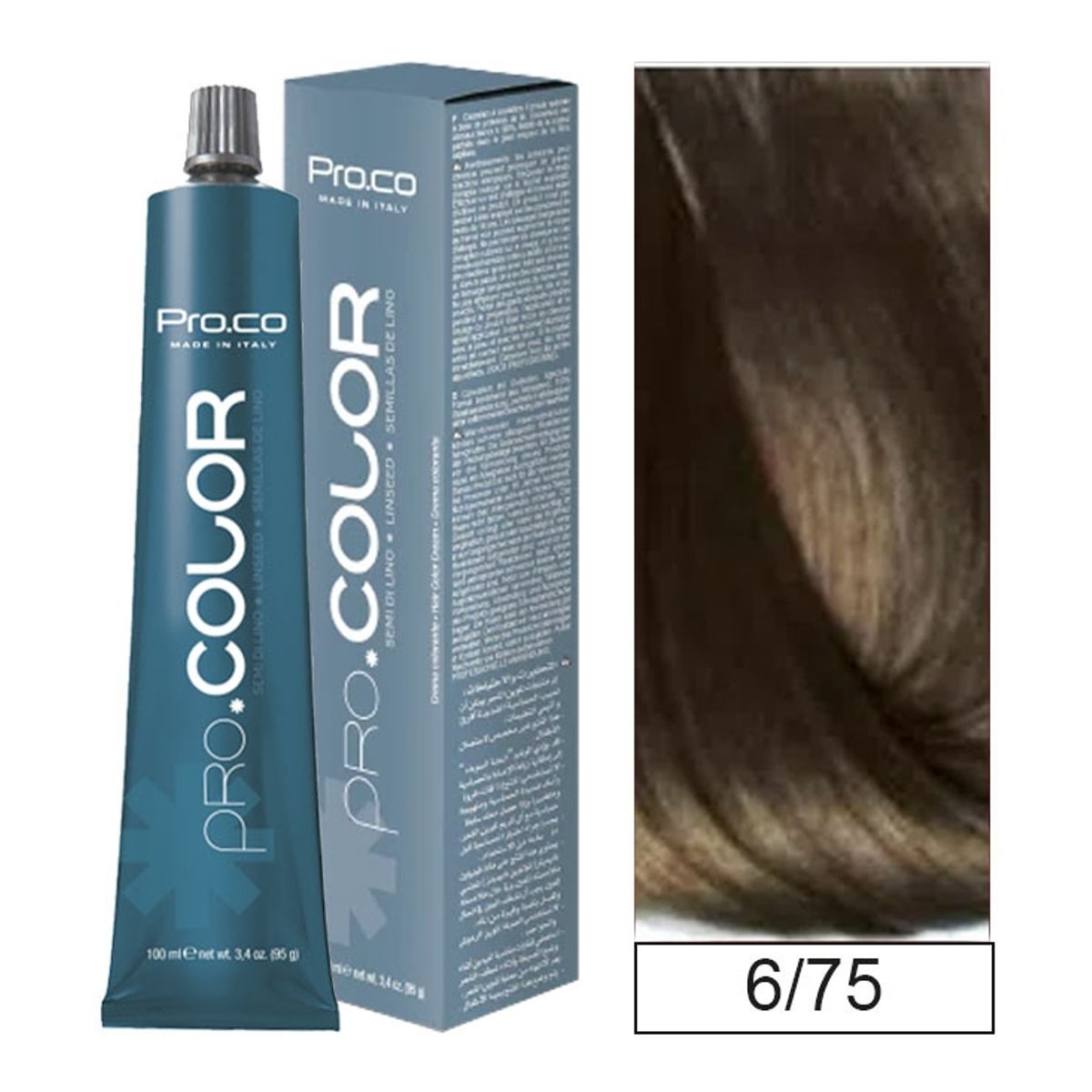PROCO - Tintura Permanente Pro.color 6/75 100ml + Oxidante.