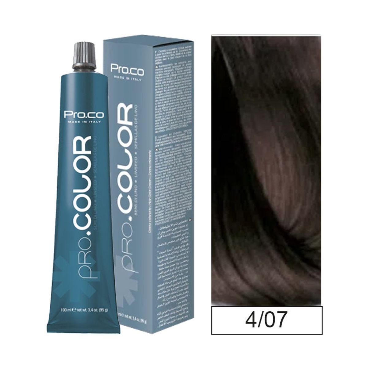 PROCO - Tintura Permanente Pro.color 4/07 100ml + Oxidante.