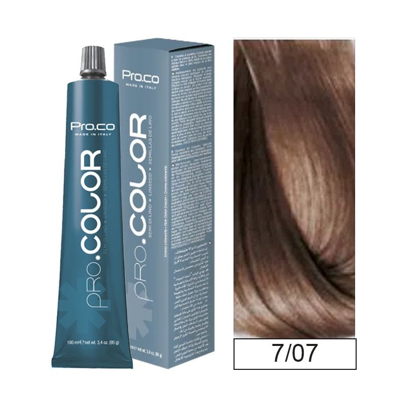 PROCO - Tintura Permanente Pro.color 7/07 100ml + Oxidante.