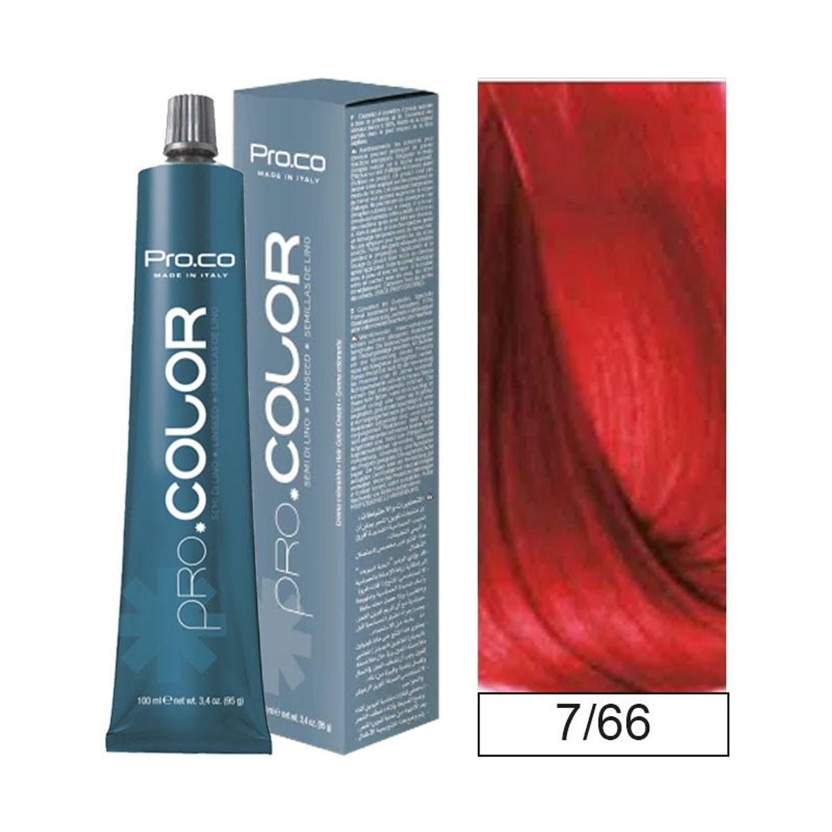 PROCO - Tintura Permanente Pro.color 7/66 100ml + Oxidante.