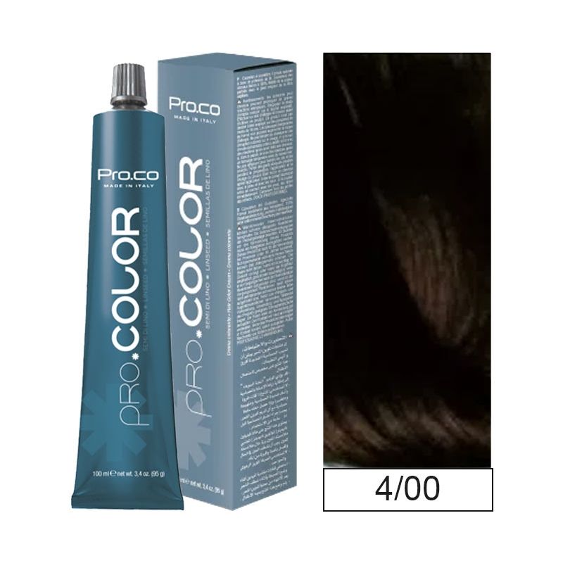 PROCO - Tintura Permanente Pro.color 4/00 100ml + Oxidante.
