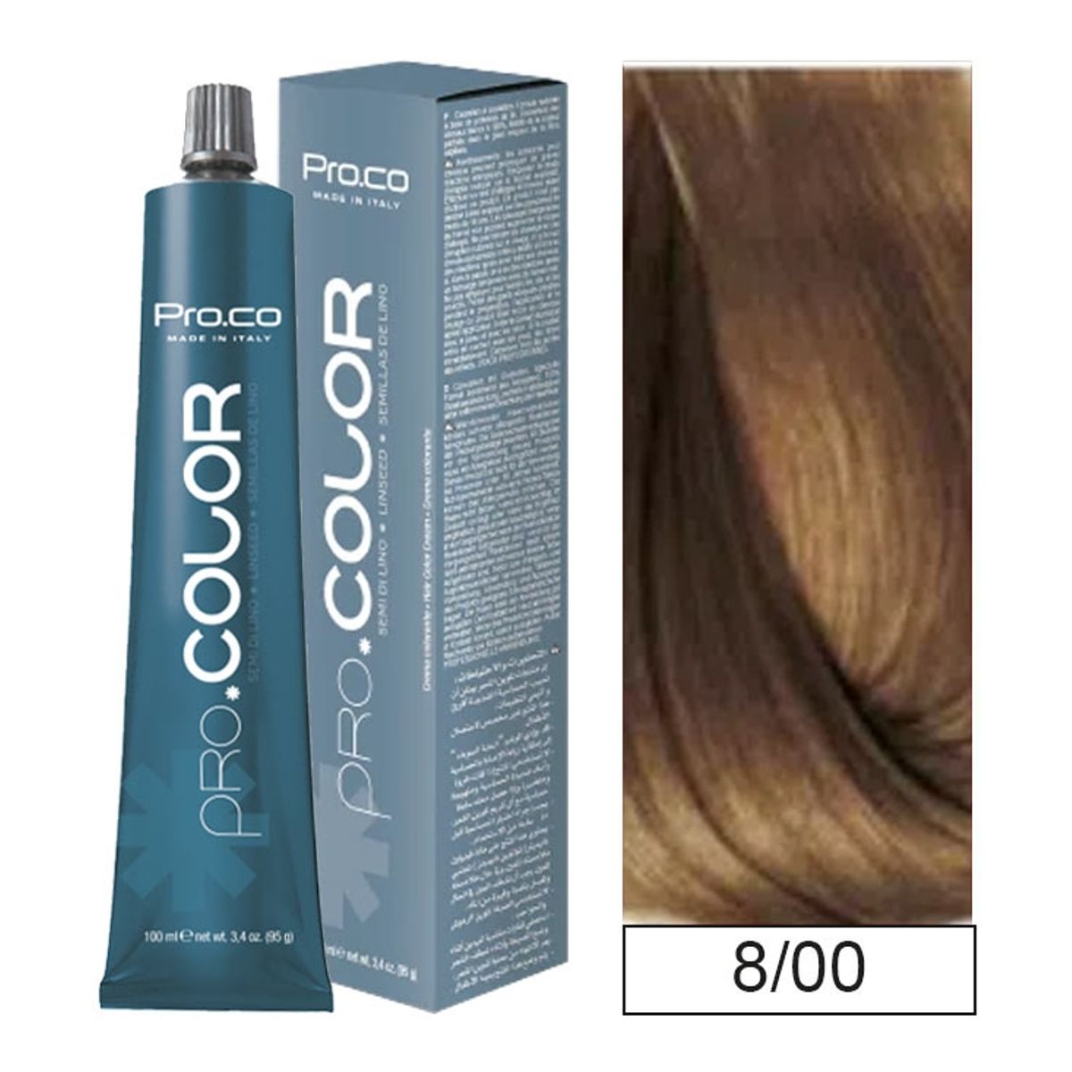 PROCO - Tintura Permanente Pro.color 8/00 100ml + Oxidante.