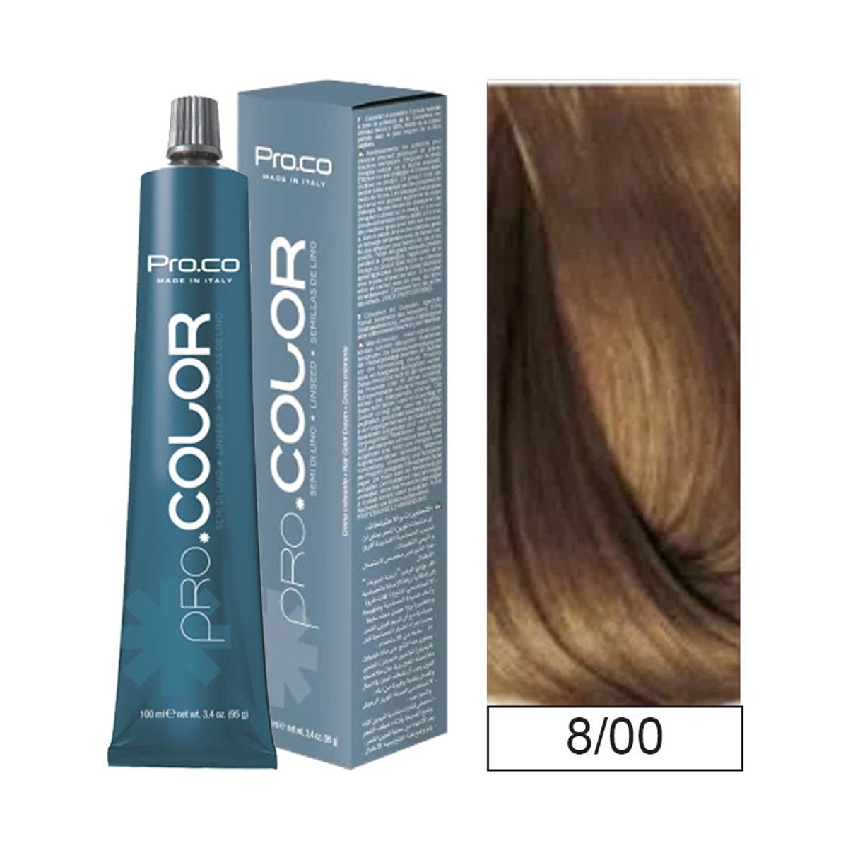PROCO - Tintura Permanente Pro.color 8/00 100ml + Oxidante.