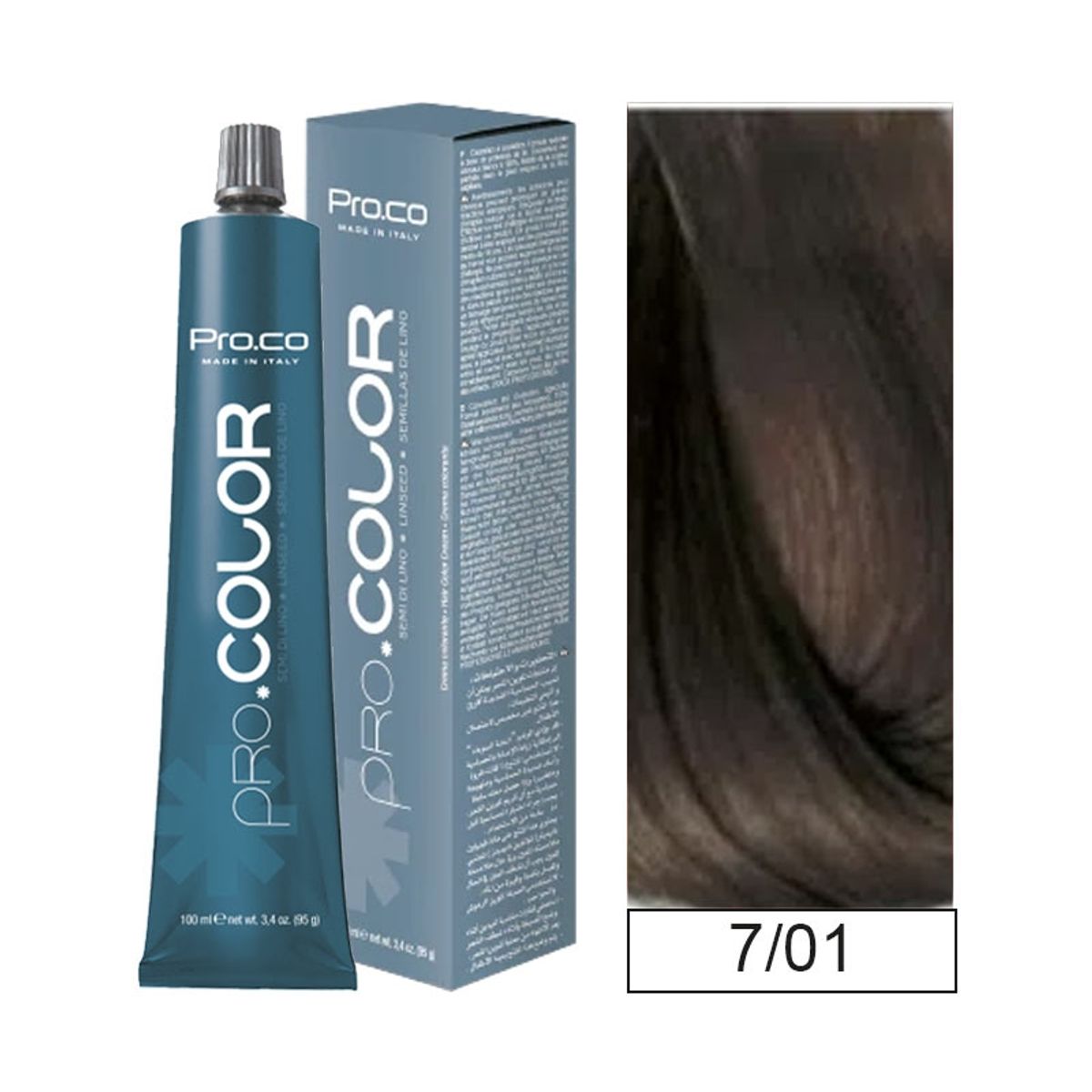 PROCO - Tintura Permanente Pro.color 7/01 100ml + Oxidante