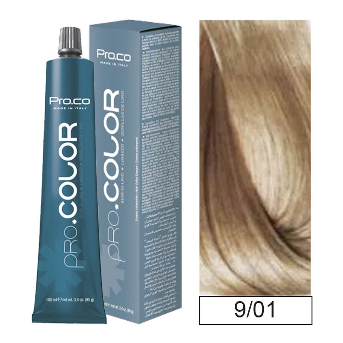 PROCO - Tintura Permanente Pro.color 9/01 100ml + Oxidante.
