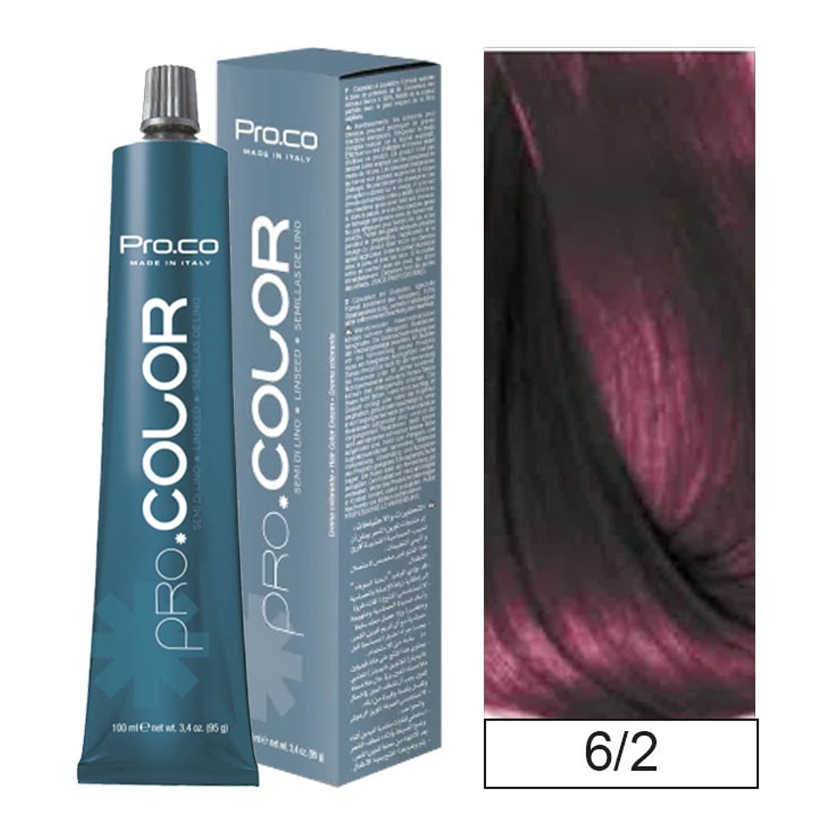 PROCO - Tintura Permanente Pro.color 6/2 100ml + Oxidante