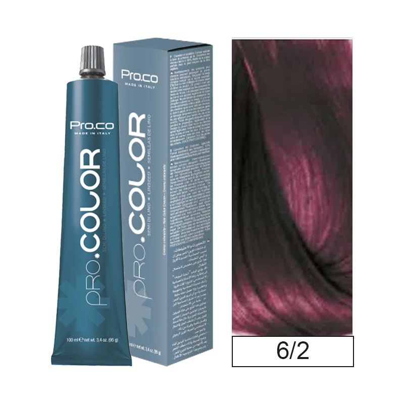 PROCO - Tintura Permanente Pro.color 6/2 100ml + Oxidante