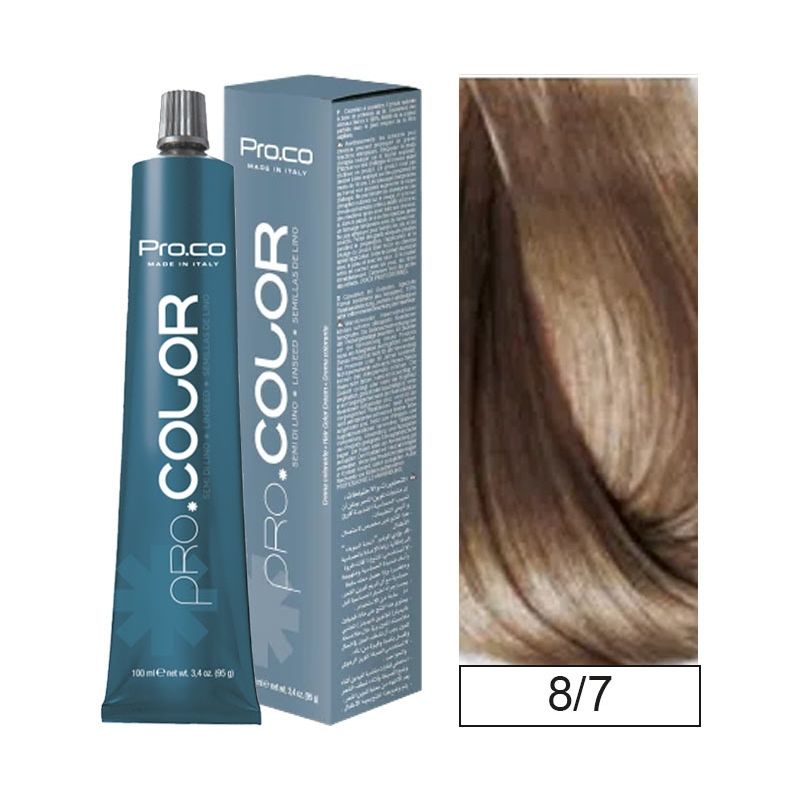 PROCO - Tintura Permanente Pro.color 8/7 100ml + Oxidante.