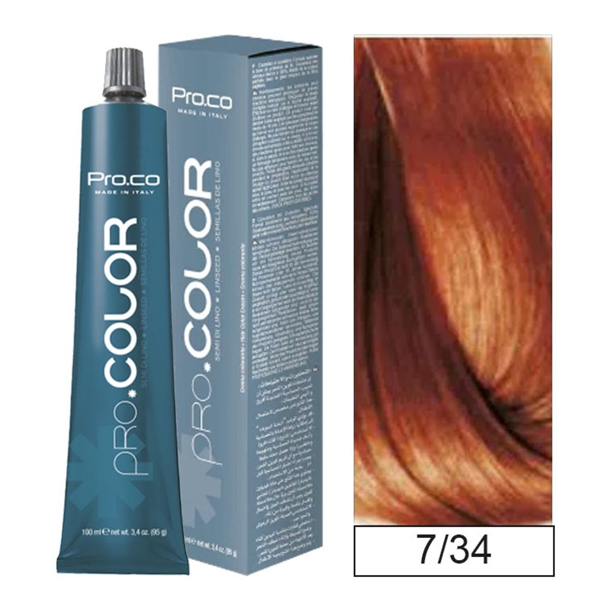 PROCO - Tintura Permanente Pro.color 7/34 100ml + Oxidante.