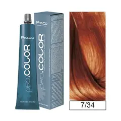 PROCO - Tintura Permanente Pro.color 7/34 100ml + Oxidante.