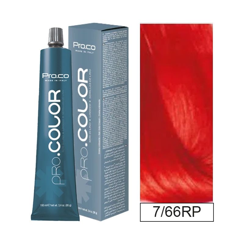 PROCO - Tintura Permanente Pro.color 7/66 Rp 100ml + Oxidante.
