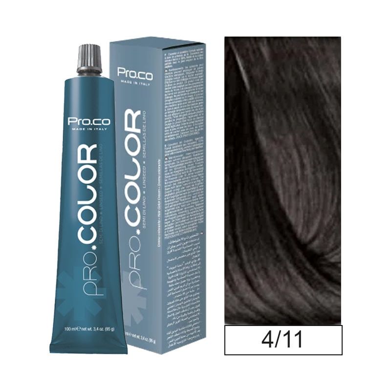 PROCO - Tintura Permanente Pro.color 4/11 100ml + Oxidante..-