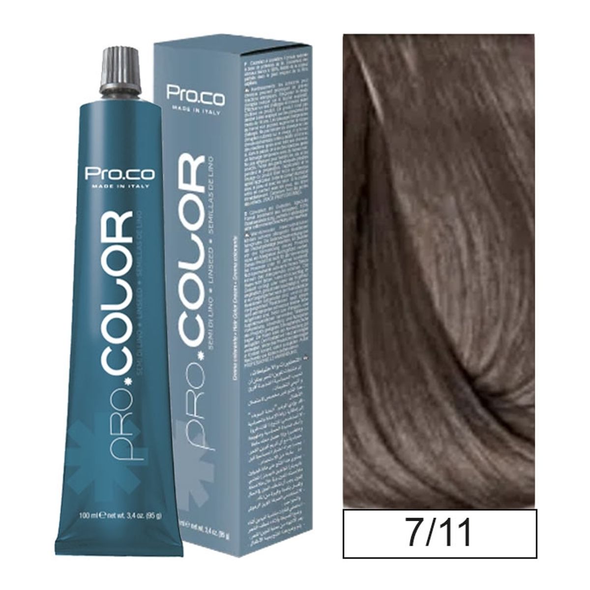 PROCO - Tintura Permanente Pro.color 7/11 100ml + Oxidante.