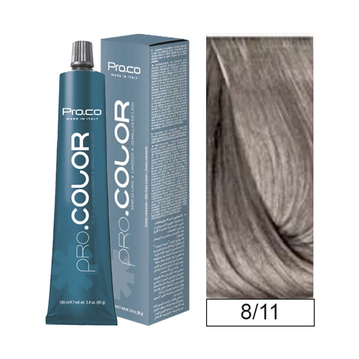 PROCO - Tintura Permanente Pro.color 8/11 100ml + Oxidante.