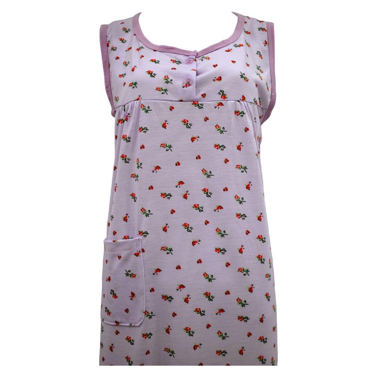 MEDIA LUNA - Pijama Camisola Mujer Sin Mangas Diseño Floreado