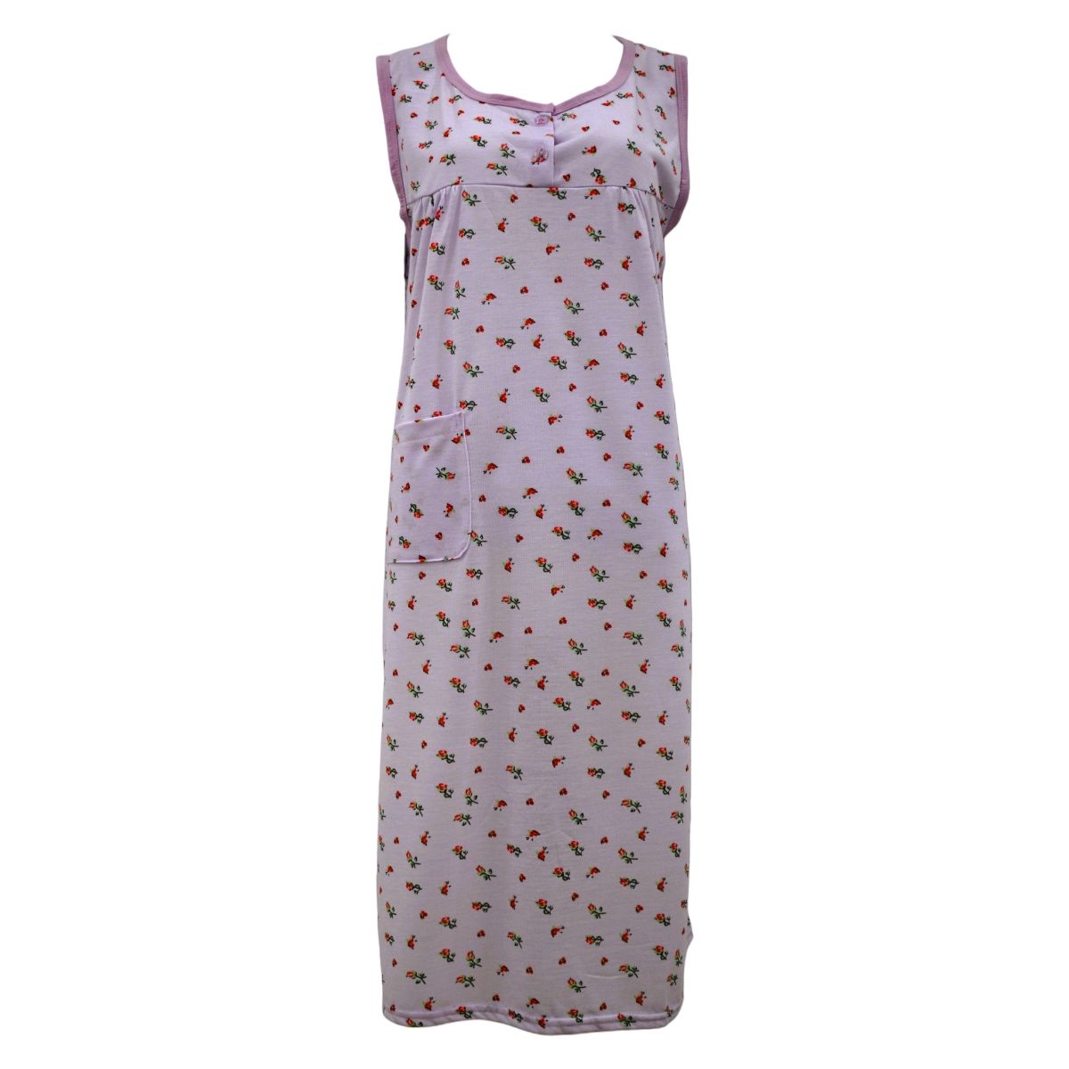 MEDIA LUNA - Pijama Camisola Mujer Sin Mangas Diseño Floreado