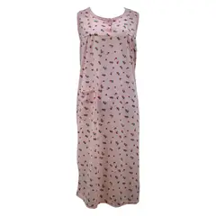 MEDIA LUNA - Pijama Camisola Mujer Sin Mangas Diseño Floreado