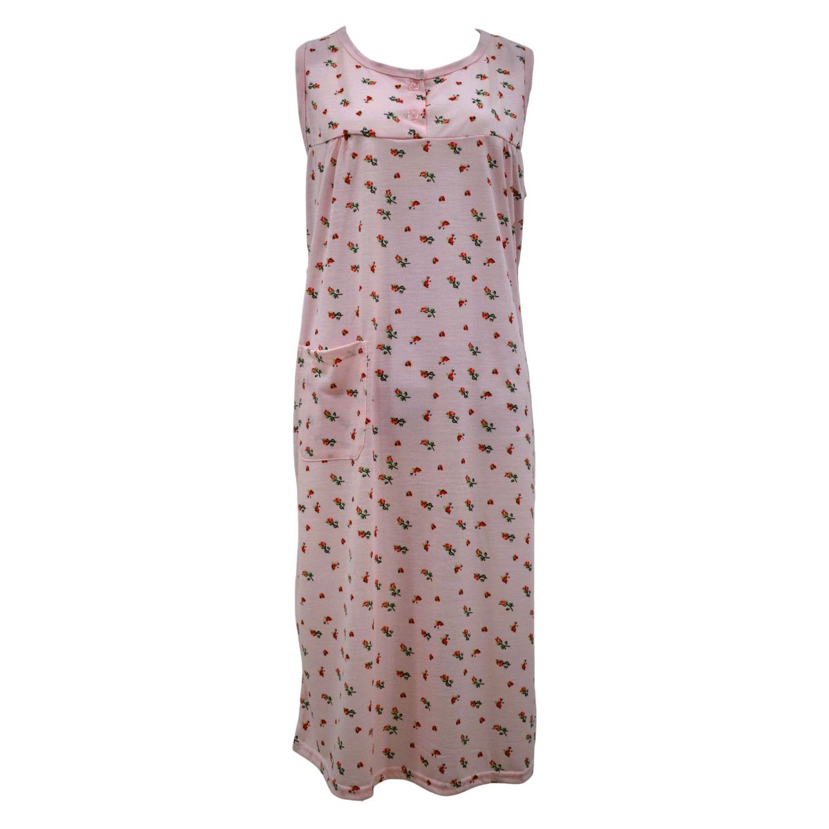 MEDIA LUNA - Pijama Camisola Mujer Sin Mangas Diseño Floreado