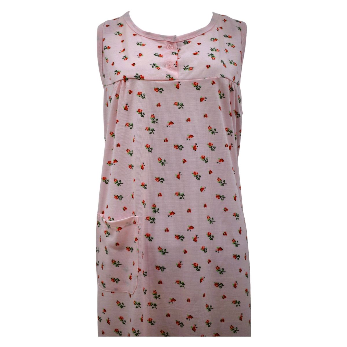 MEDIA LUNA - Pijama Camisola Mujer Sin Mangas Diseño Floreado