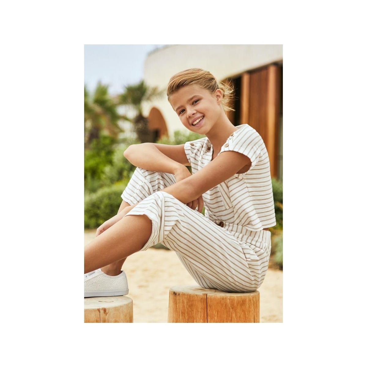 MAYORAL - Pantalon con motivo de algodón para niña