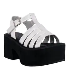 ALQUIMIA - Sandalia Plataforma Mujer Plateado Gardenia