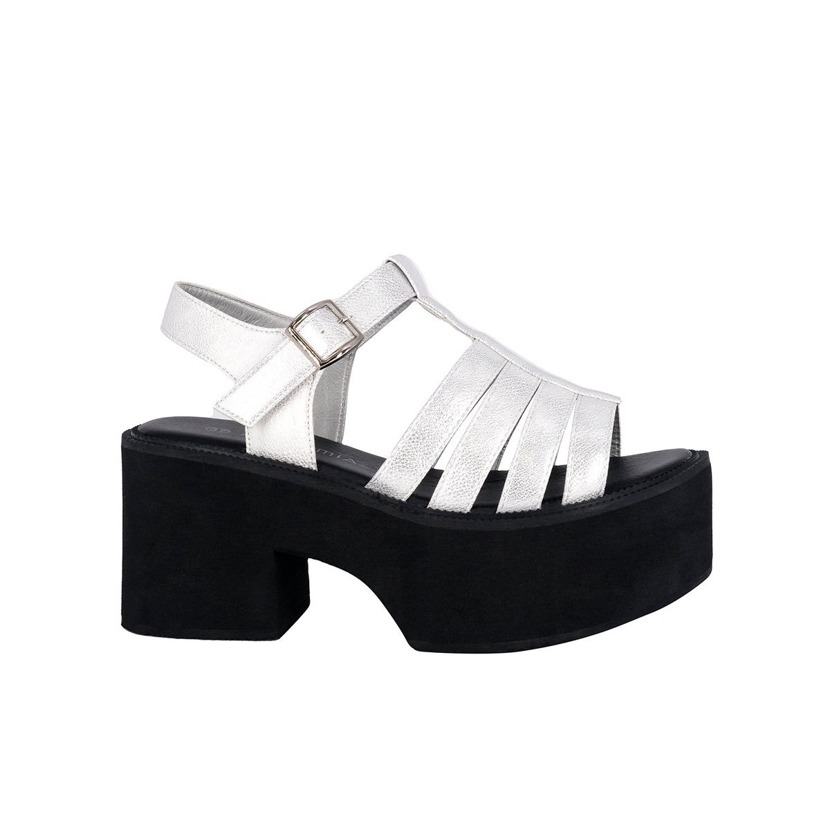 ALQUIMIA - Sandalia Plataforma Mujer Plateado Gardenia Alquimia