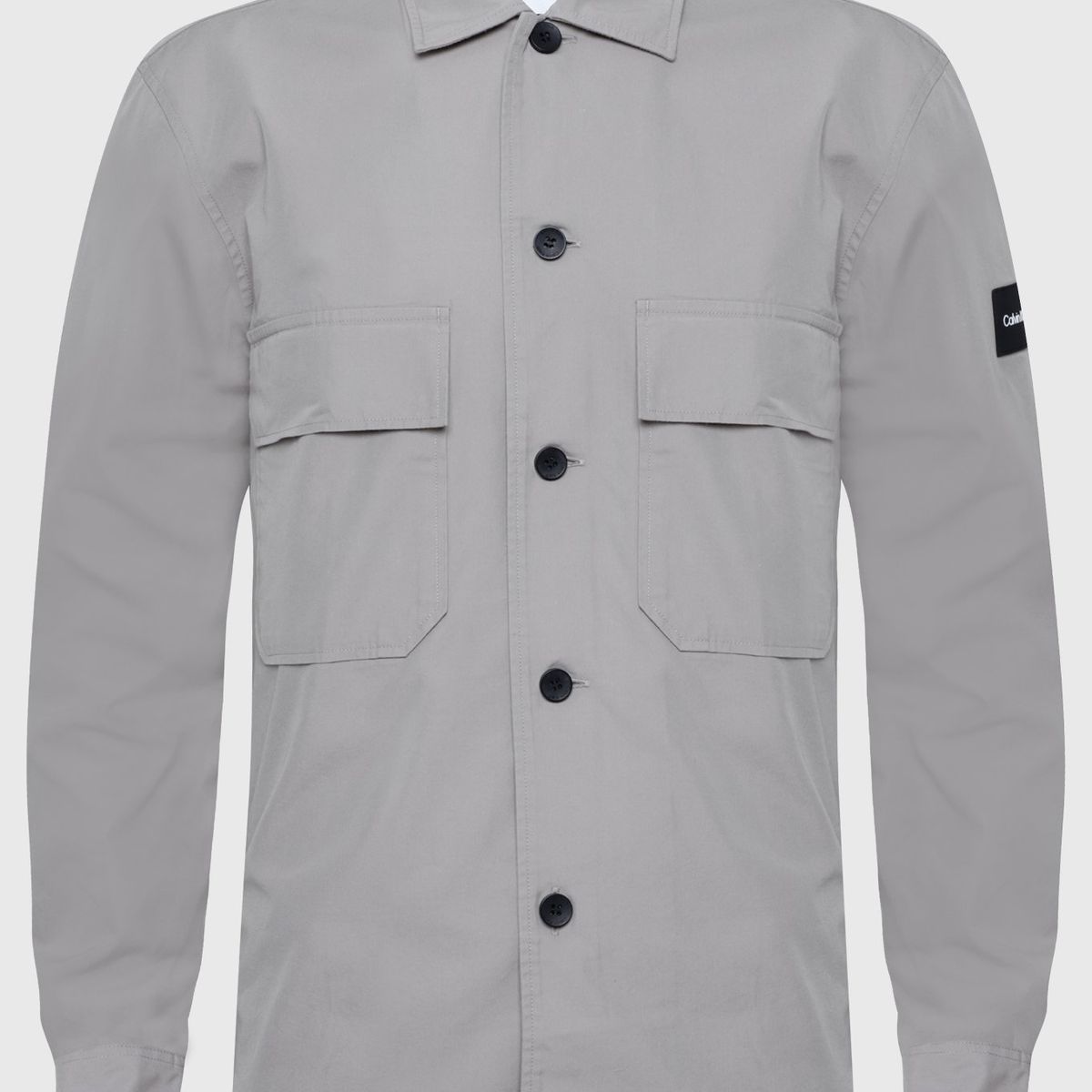 CALVIN KLEIN - Camisa  Overshirt Gris Calvin Klein