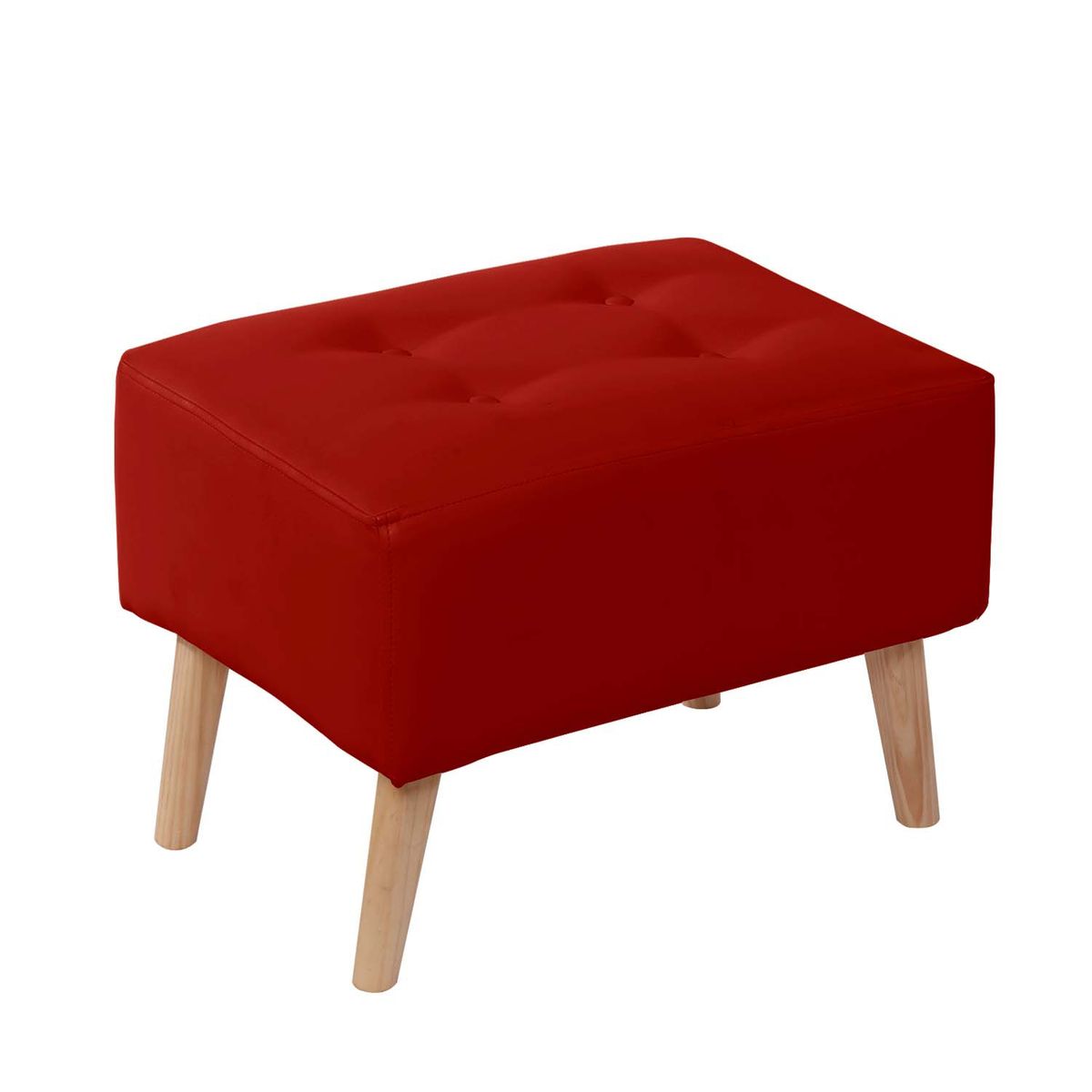 LATAM HOME - Pouf Niza PU Rojo Latam Home