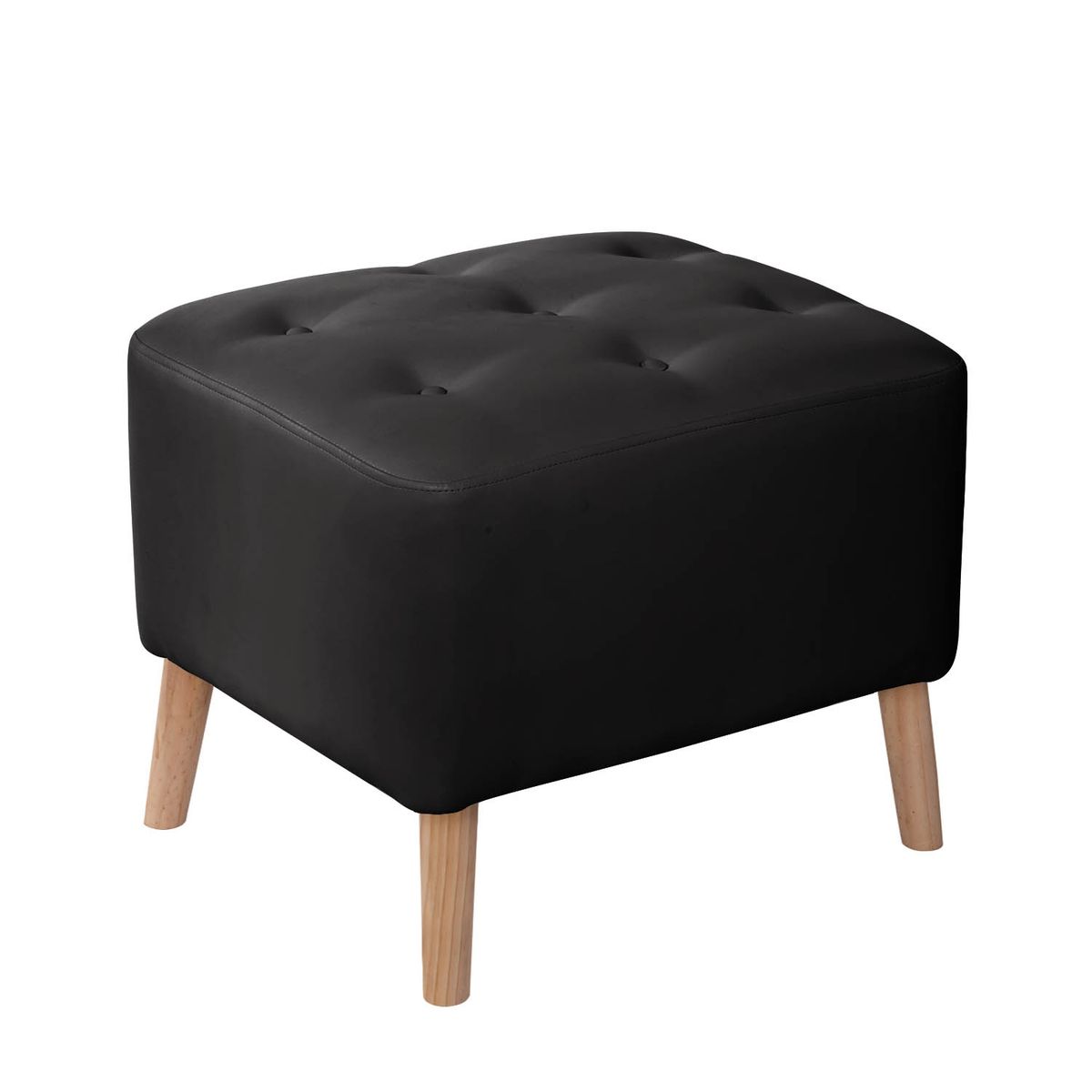 LATAM HOME - Pouf Lyon PU Negro Latam Home
