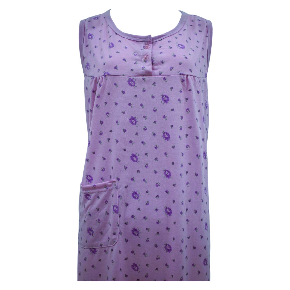 MEDIA LUNA - Pijama Camisola Mujer Sin Mangas Diseño Rositas