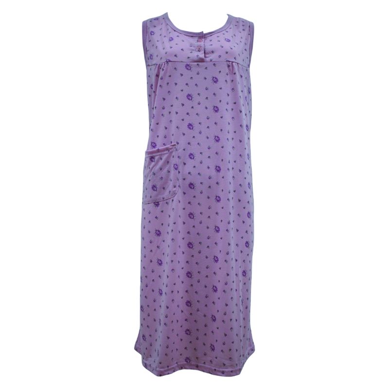 MEDIA LUNA - Pijama Camisola Mujer Sin Mangas Diseño Rositas
