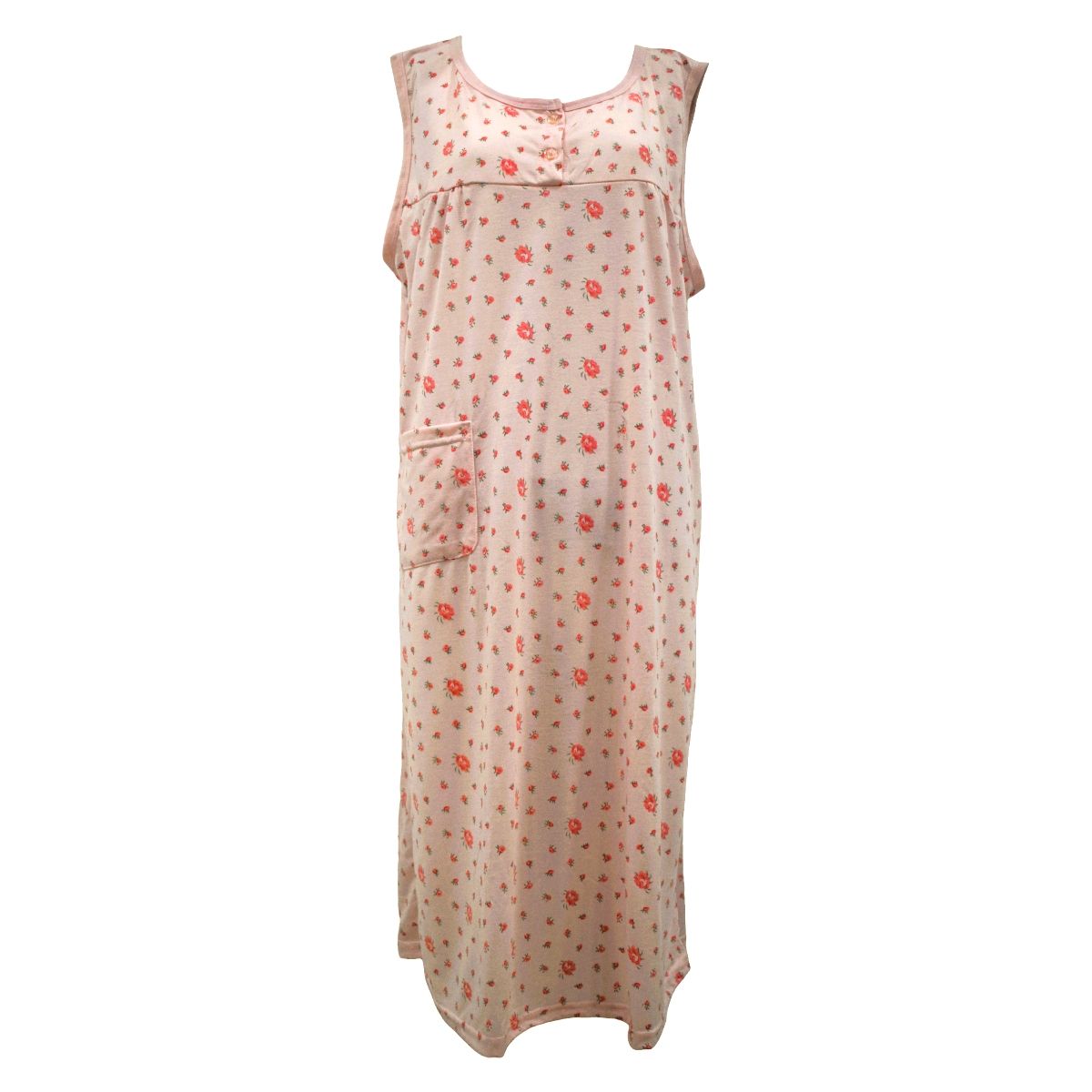 MEDIA LUNA - Pijama Camisola Mujer Sin Mangas Diseño Rositas
