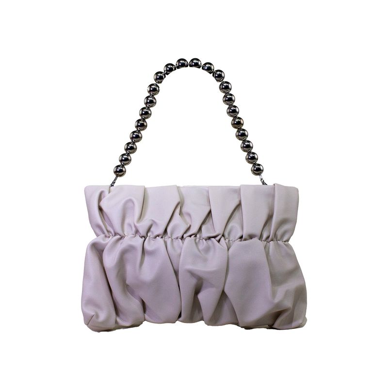 MAILEA - Cartera ecocuero acolchada para mujer beige