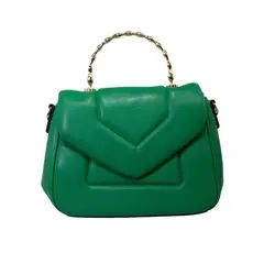 MAILEA - Cartera ecocuero acolchada para mujer verde
