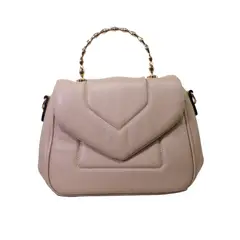 MAILEA - Cartera ecocuero acolchada para mujer beige